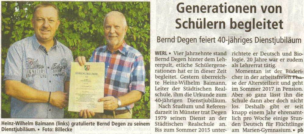 40 Jahre Dienstjubiläum