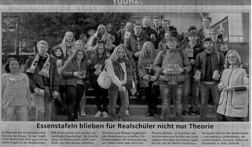 Essenstafel nicht nur Theorie