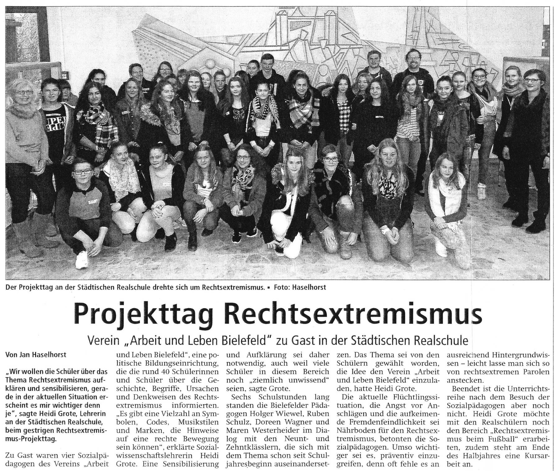Projekttag Rechtsextremismus